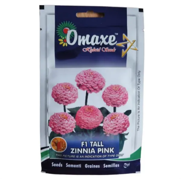 Omaxe F1 Tall Zinnia Pink Flower Seed - 50 Seeds